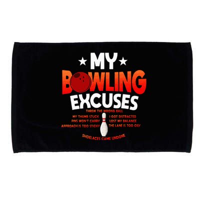 Funny Bowling Excuses Saying Gift Microfiber Hand Towel