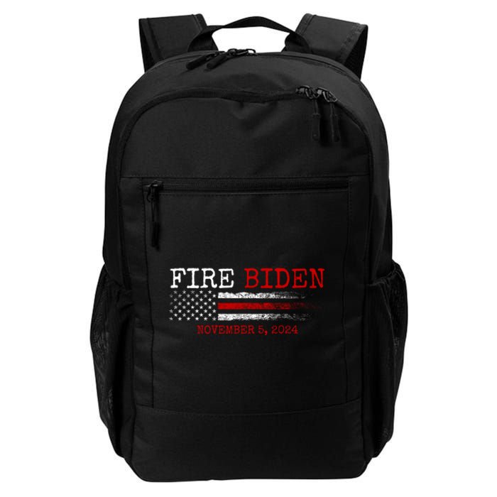 Fire Biden Elect Trump President 2024 Republican Patriot Daily Commute Backpack