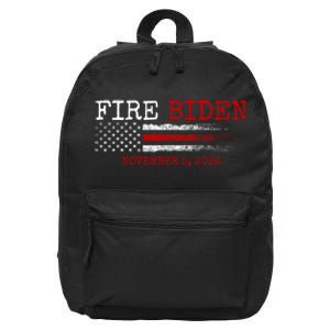 Fire Biden Elect Trump President 2024 Republican Patriot 16 in Basic Backpack