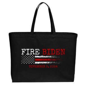 Fire Biden Elect Trump President 2024 Republican Patriot Cotton Canvas Jumbo Tote