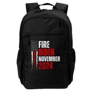 Fire Biden Elect Trump President 2024 Republican Patriot Daily Commute Backpack