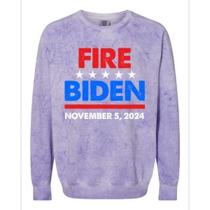 Fire Biden Elect Trump President 2024 Republican Patriot Colorblast Crewneck Sweatshirt