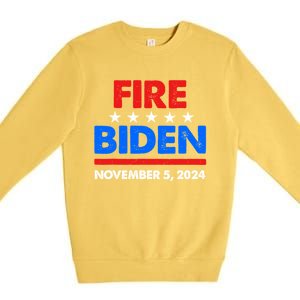 Fire Biden Elect Trump President 2024 Republican Patriot Premium Crewneck Sweatshirt