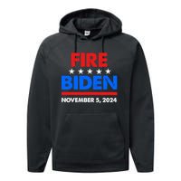 Fire Biden Elect Trump President 2024 Republican Patriot Performance Fleece Hoodie