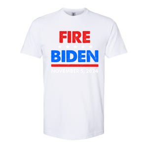 Fire Biden Elect Trump President 2024 Republican Patriot Softstyle CVC T-Shirt