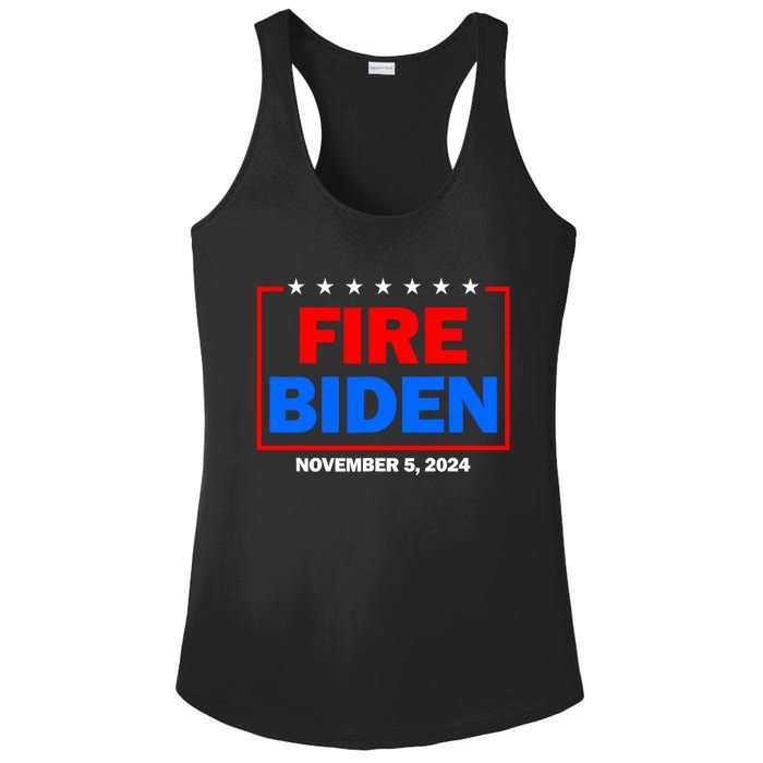 Fire Biden Elect Trump President 2024 Republican Patriot Ladies PosiCharge Competitor Racerback Tank