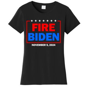 Fire Biden Elect Trump President 2024 Republican Patriot Women's T-Shirt