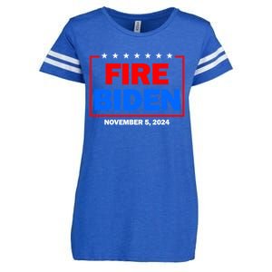 Fire Biden Elect Trump President 2024 Republican Patriot Enza Ladies Jersey Football T-Shirt