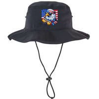 Funny Bald Eagle Hotdog American Flag 4th Of July Patriotic Bucket Hat