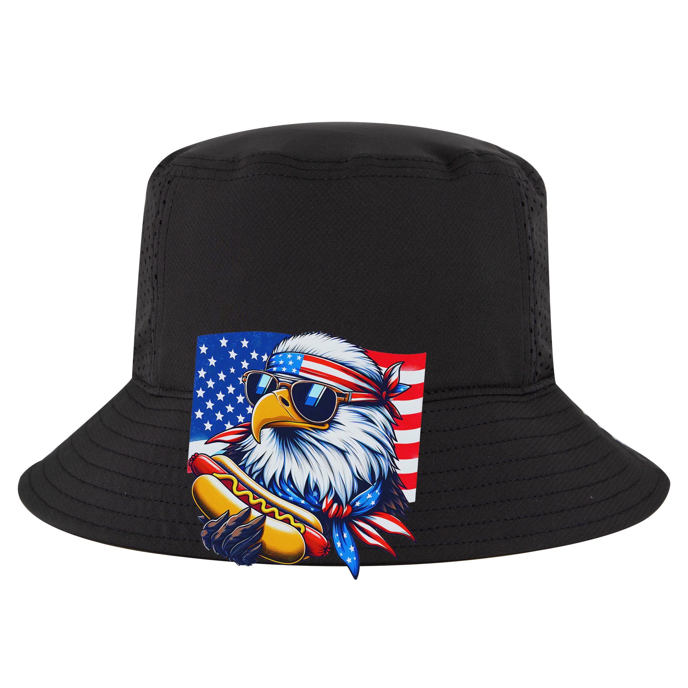 Funny Bald Eagle Hotdog American Flag 4th Of July Patriotic Zip Tote Bag