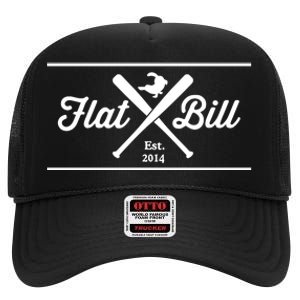 Flat Bill Est 2014 Limited High Crown Mesh Back Trucker Hat