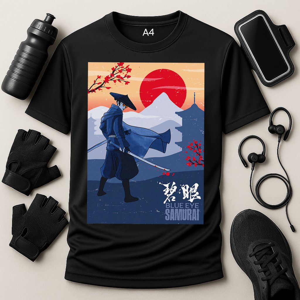 Funny Blue Eye Samurai Mizu Cooling Performance Crew T-Shirt