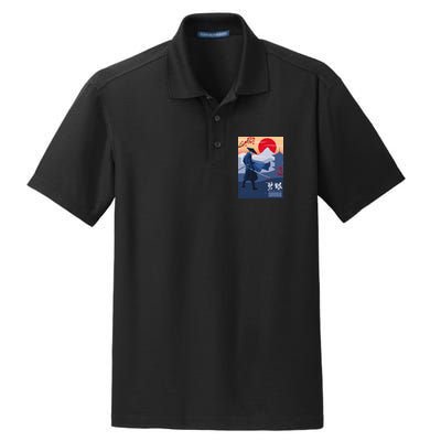 Funny Blue Eye Samurai Mizu Dry Zone Grid Polo