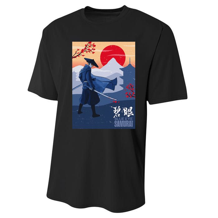 Funny Blue Eye Samurai Mizu Performance Sprint T-Shirt