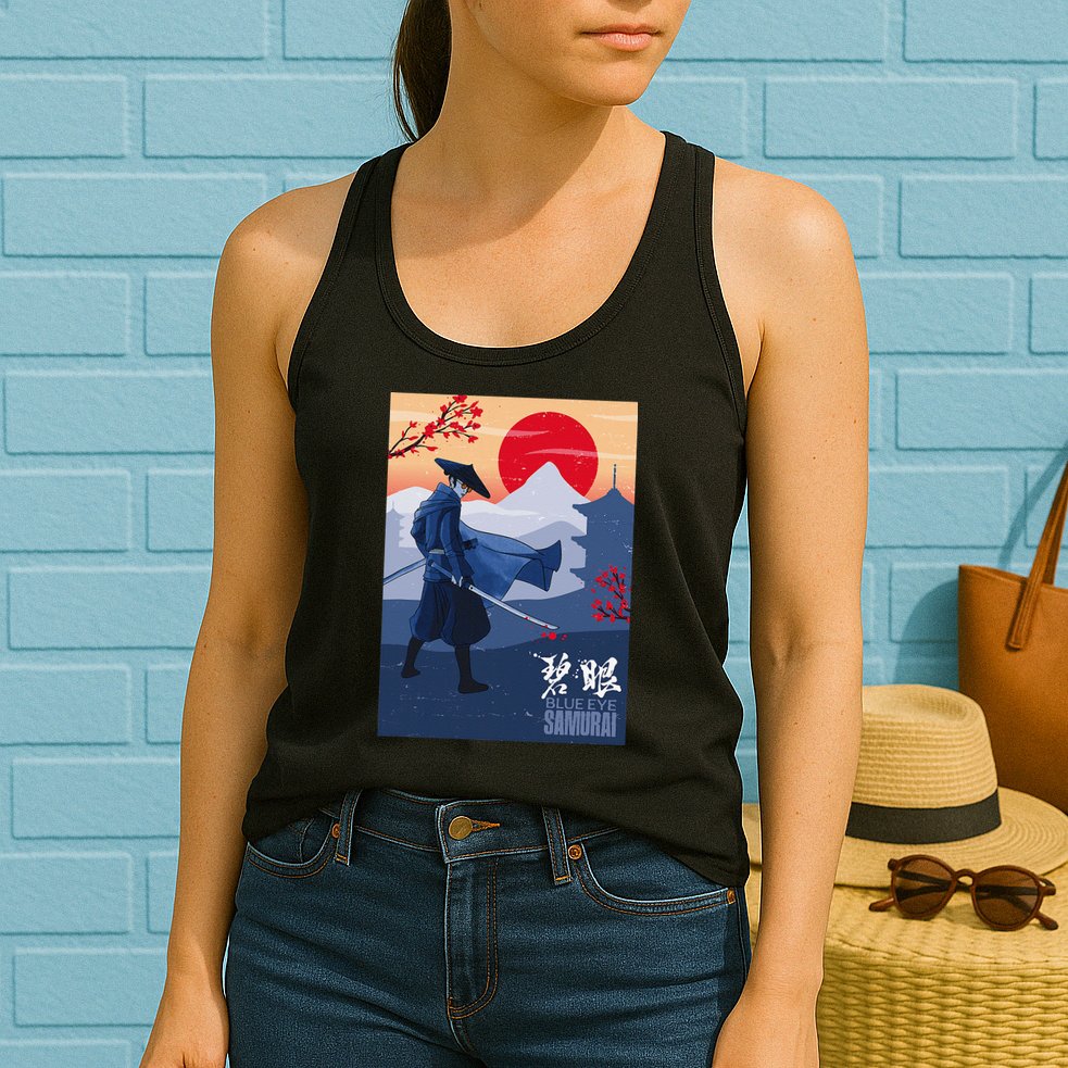 Funny Blue Eye Samurai Mizu Womens Tank Top