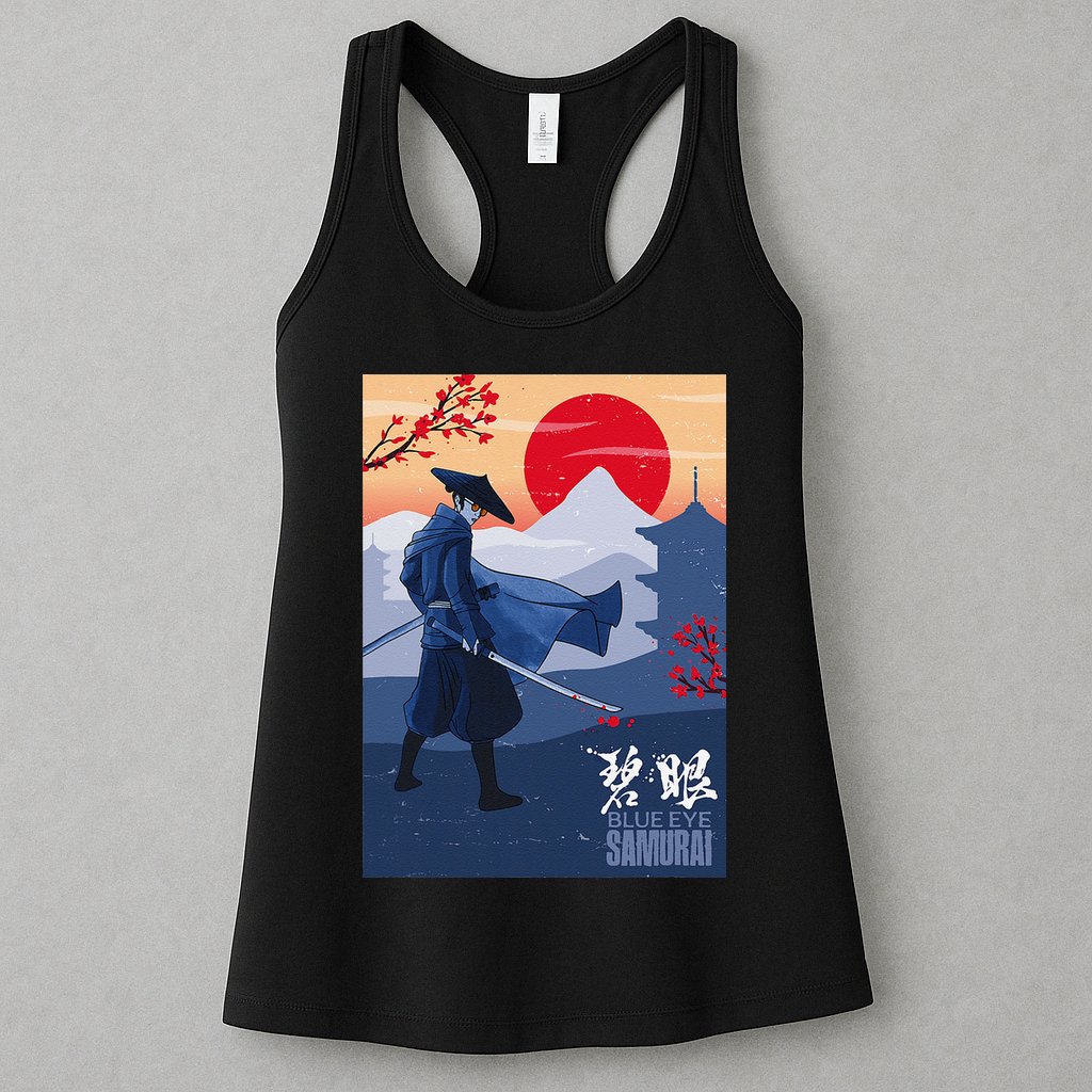 Funny Blue Eye Samurai Mizu Womens Tank Top