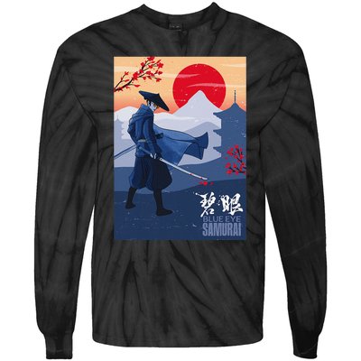 Funny Blue Eye Samurai Mizu Tie-Dye Long Sleeve Shirt