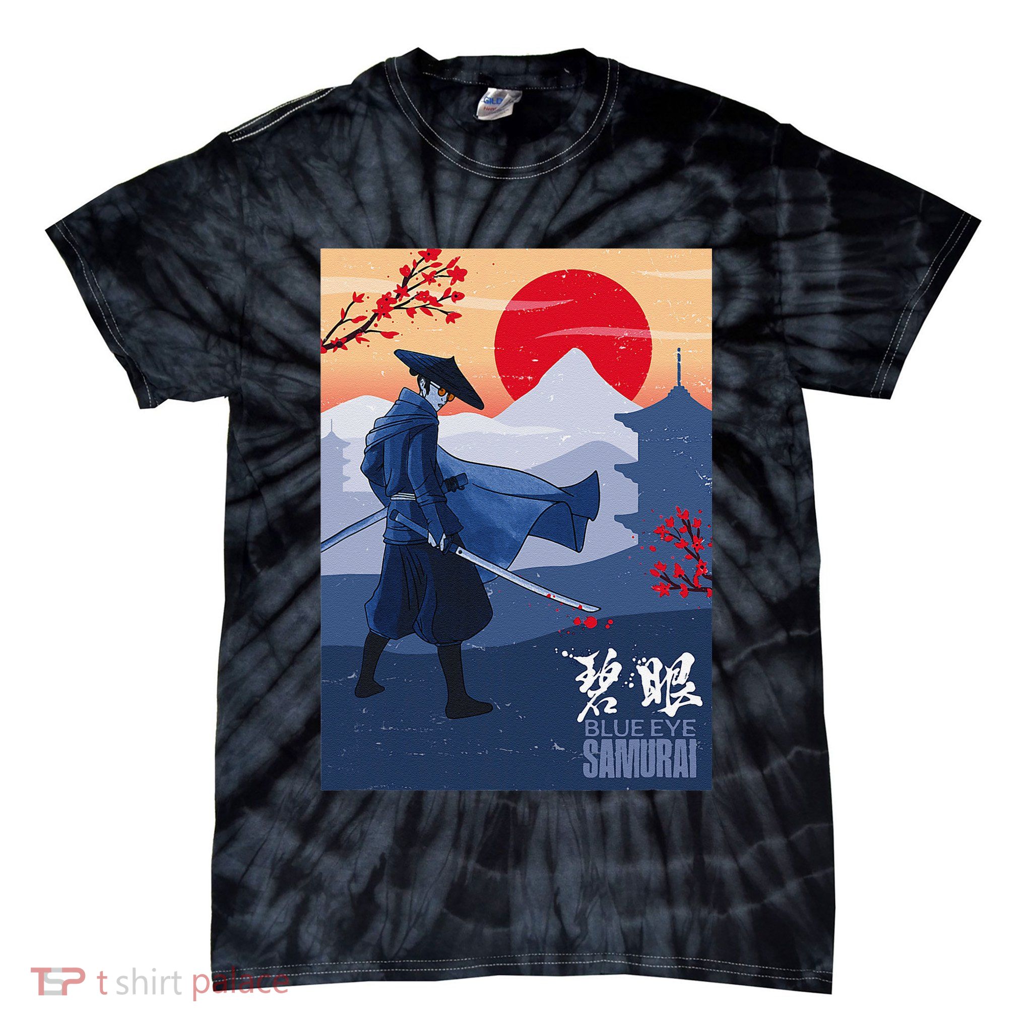 Funny Blue Eye Samurai Mizu Tie-Dye T-Shirt
