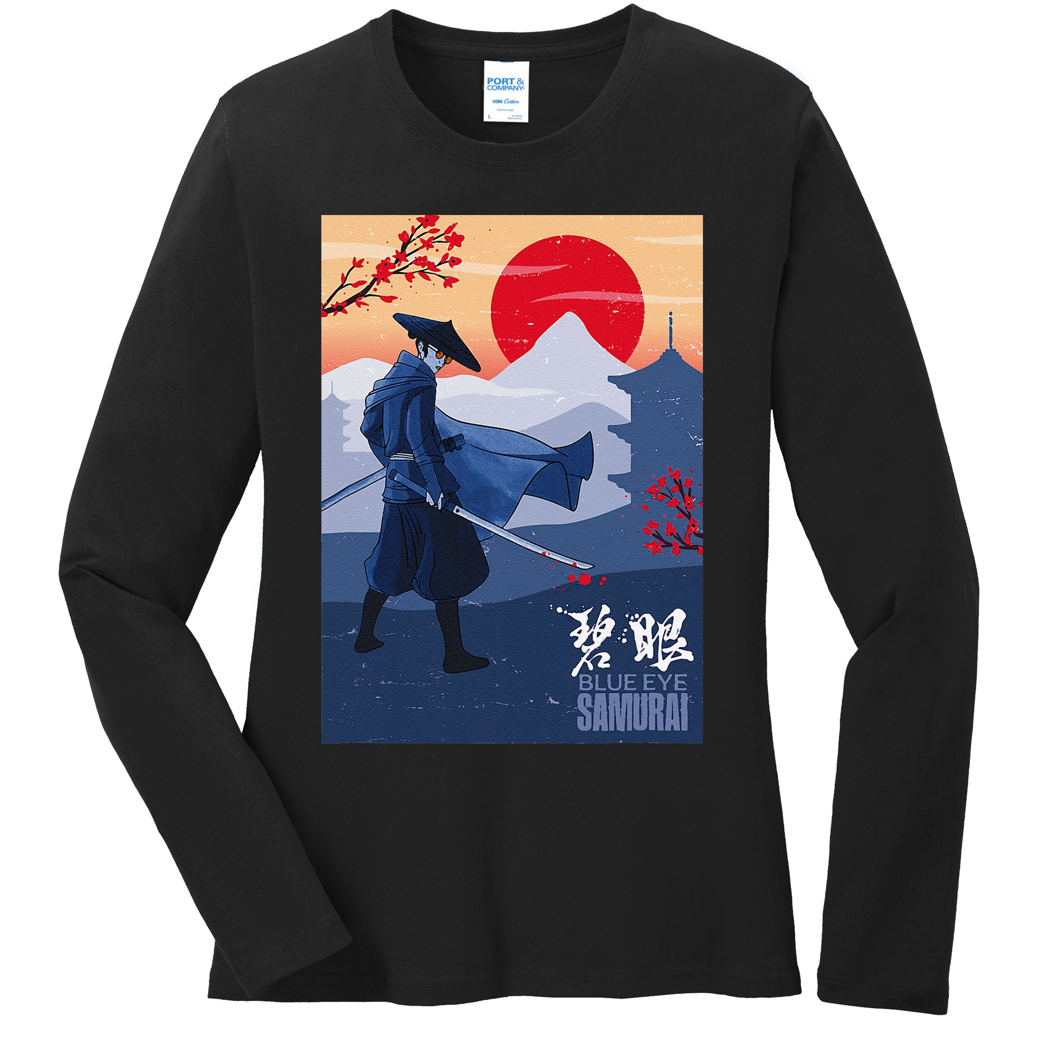 Funny Blue Eye Samurai Mizu Ladies Long Sleeve Shirt