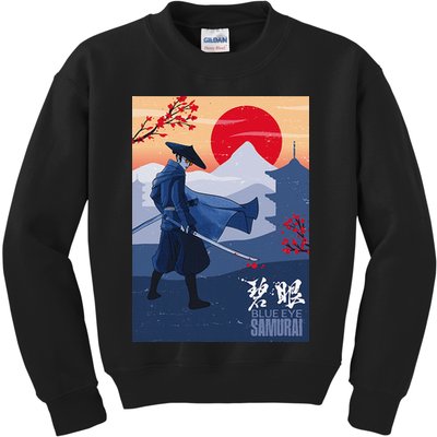Funny Blue Eye Samurai Mizu Kids Sweatshirt