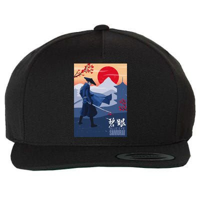 Funny Blue Eye Samurai Mizu Wool Snapback Cap