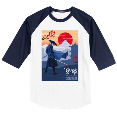 Funny Blue Eye Samurai Mizu Baseball Sleeve Shirt