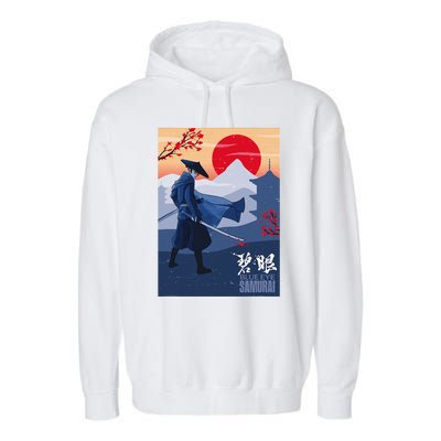 Funny Blue Eye Samurai Mizu Garment-Dyed Fleece Hoodie