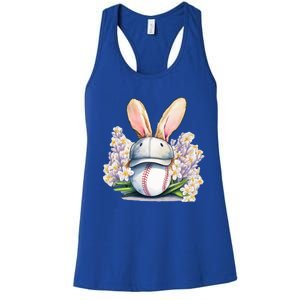 Funny Baseball Easter Baseball Players Dads Sons Gift Women's Racerback Tank