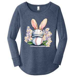 Funny Baseball Easter Baseball Players Dads Sons Gift Women's Perfect Tri Tunic Long Sleeve Shirt