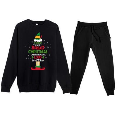 Best Way To Spread Christmas Cheer Premium Crewneck Sweatsuit Set