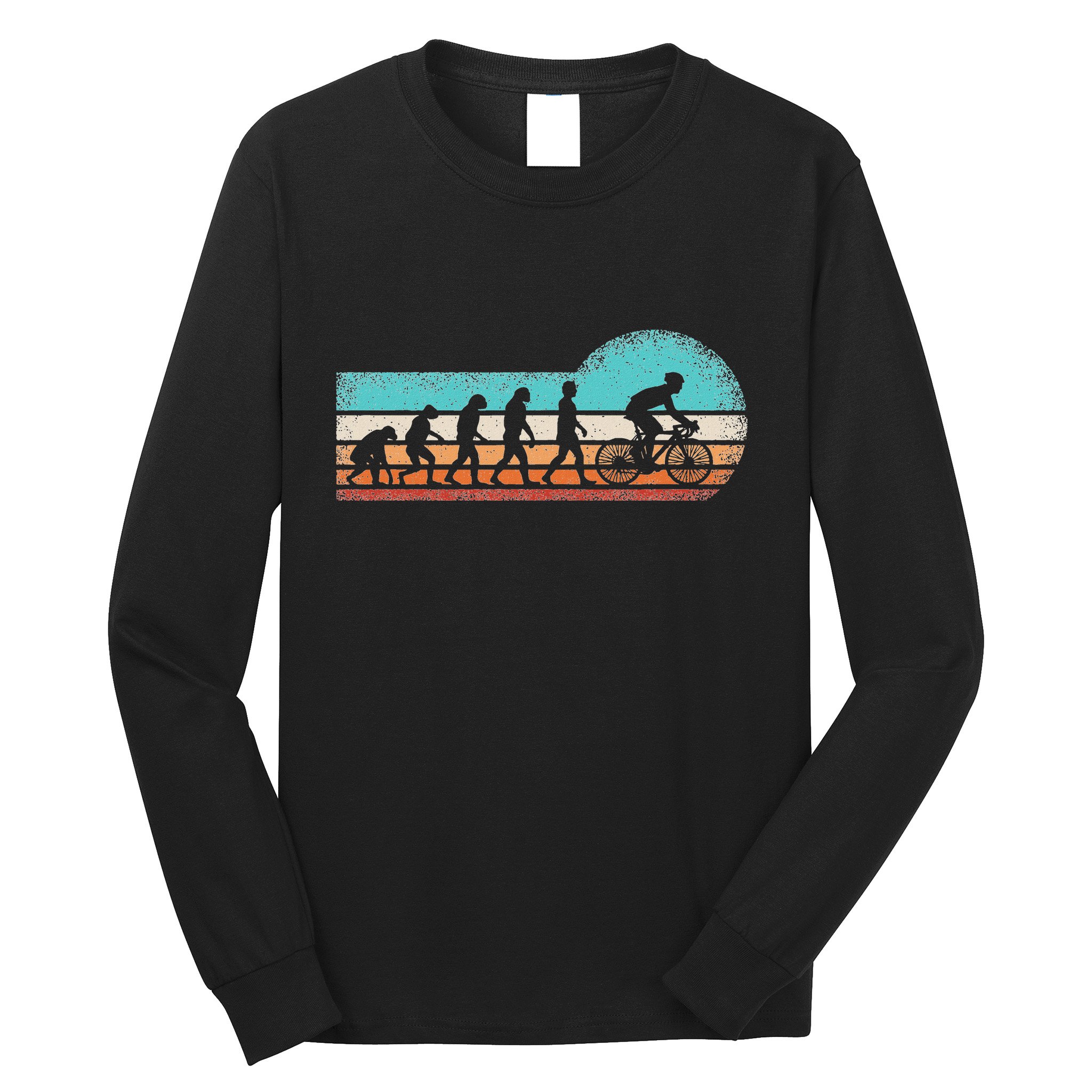 Funny Bicycle Evolution Mountain Bike Cyclist Cycling Bike Long Sleeve Shirt