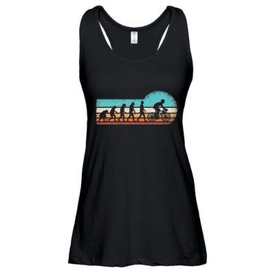 Funny Bicycle Evolution Mountain Bike Cyclist Cycling Bike Ladies Essential Flowy Tank