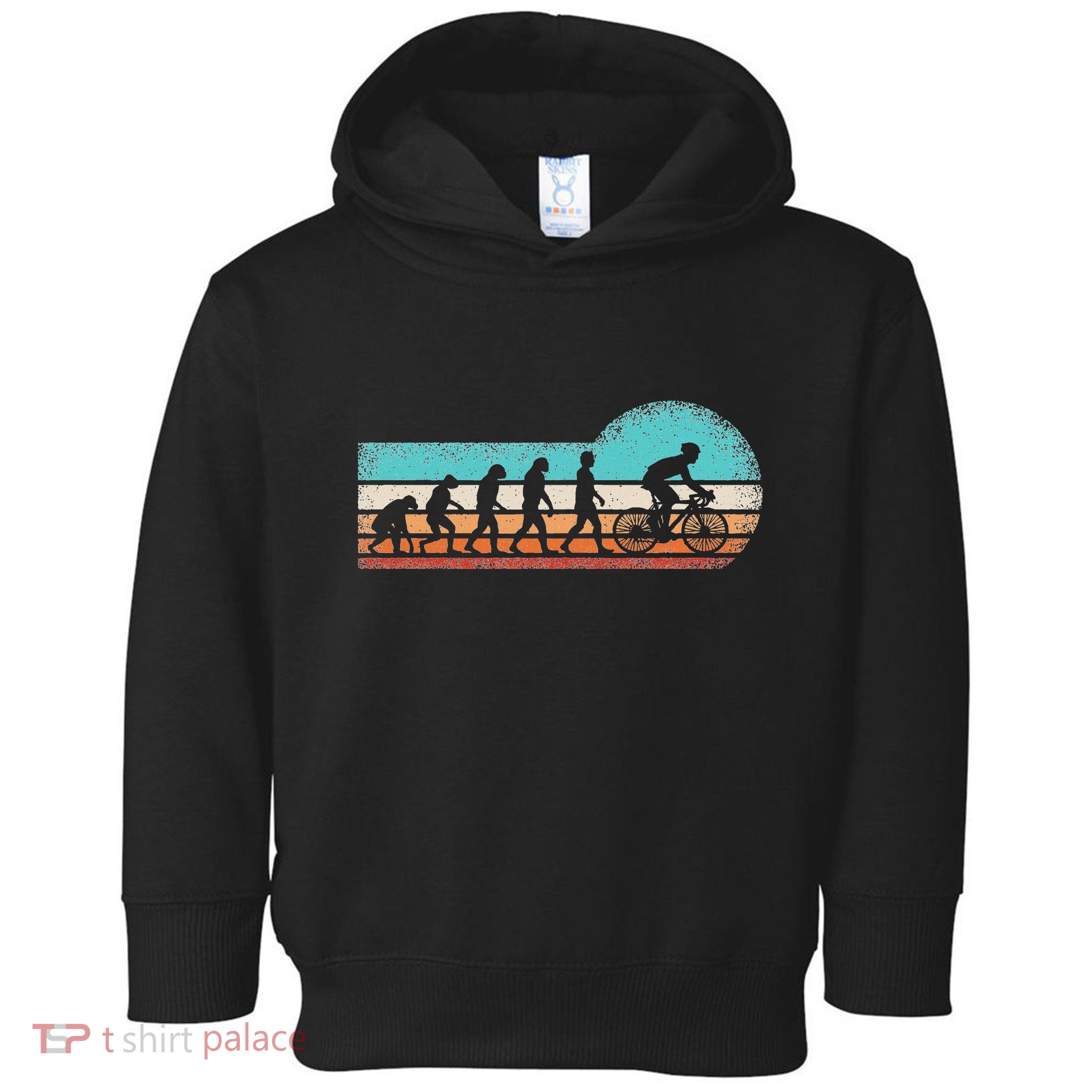 Funny Bicycle Evolution Mountain Bike Cyclist Cycling Bike Toddler Hoodie