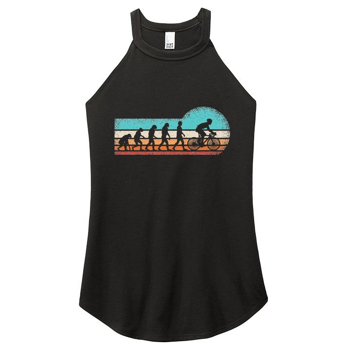 Funny Bicycle Evolution Mountain Bike Cyclist Cycling Bike Women's Perfect Tri Rocker Tank