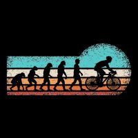 Funny Bicycle Evolution Mountain Bike Cyclist Cycling Bike Womens T-Shirt