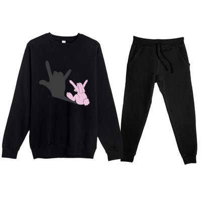 Funny Bunny Easter Day Premium Crewneck Sweatsuit Set