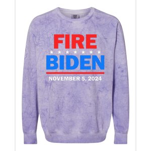 Fire Biden Elect Trump President 2024 Republican Patriot Colorblast Crewneck Sweatshirt