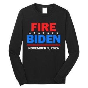 Fire Biden Elect Trump President 2024 Republican Patriot Long Sleeve Shirt