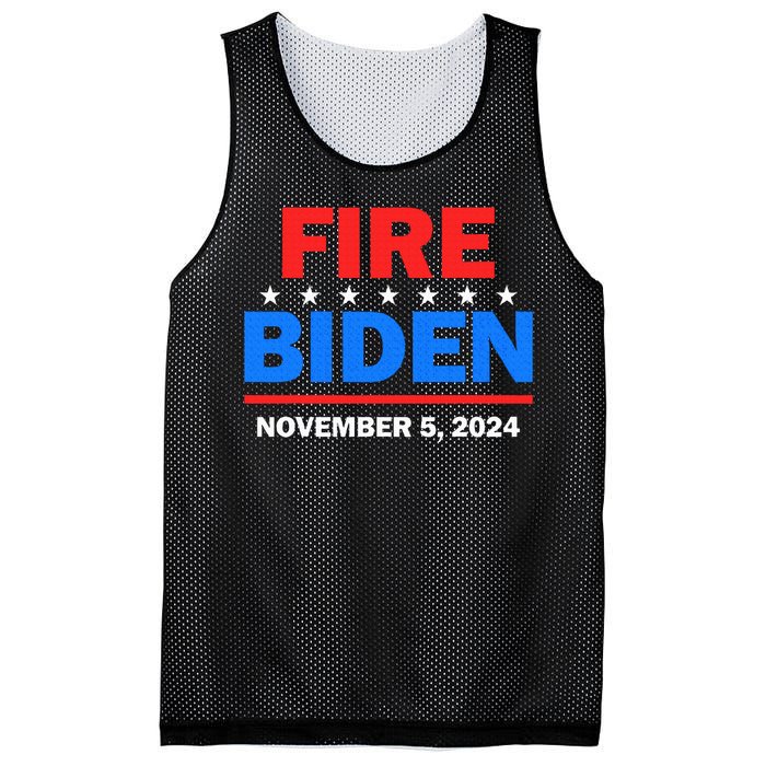 Fire Biden Elect Trump President 2024 Republican Patriot Mesh Reversible Basketball Jersey Tank