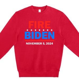 Fire Biden Elect Trump President 2024 Republican Patriot Premium Crewneck Sweatshirt