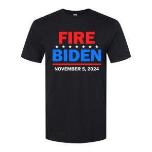 Fire Biden Elect Trump President 2024 Republican Patriot Softstyle CVC T-Shirt