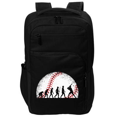 Funny Baseball Evolution Baseball Player Impact Tech Backpack