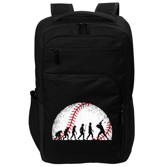 Funny Baseball Evolution Baseball Player Impact Tech Backpack