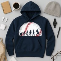 Funny Baseball Evolution Baseball Player Hoodie