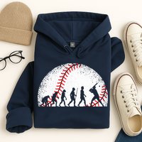 Funny Baseball Evolution Baseball Player Hoodie