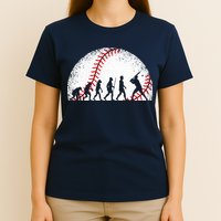 Funny Baseball Evolution Baseball Player T-Shirt