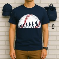 Funny Baseball Evolution Baseball Player T-Shirt