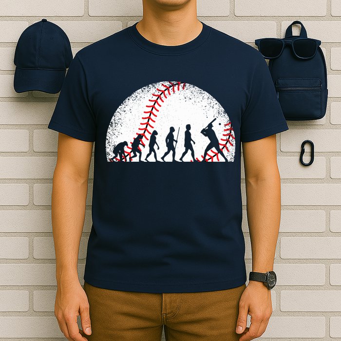 Funny Baseball Evolution Baseball Player T-Shirt