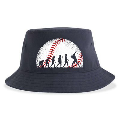 Funny Baseball Evolution Baseball Player Sustainable Bucket Hat
