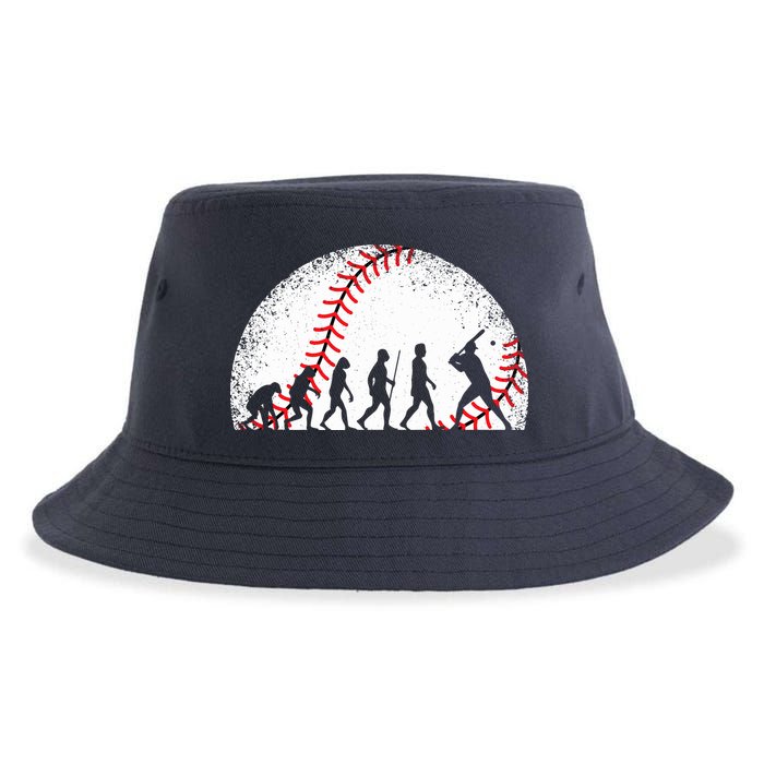 Funny Baseball Evolution Baseball Player Sustainable Bucket Hat